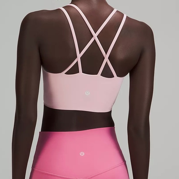 Lululemon Like a Cloud Longline Bra - Pink Peony - Picture 3 of 6